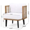 Outdoor Wicker Club Chair With Water Resistant Cushion - Brown - Image 3