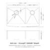 Double Bowl Farmhouse Sink Stainless Steel Undermount Apron Front With 2 9" Deep Basins - Gray - Image 3