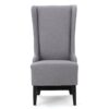 Alight - Upholstered Dining Chair With High Back And Birch Wood Legs - Light Gray - Image 8