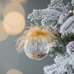 Christmas Ball Ornaments, Glass Decorative Hanging Ball Christmas Tree Ornaments, For Holiday Decorations (Set of 6) - Multi