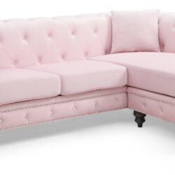 Nola - Sofa Chaise - Pink