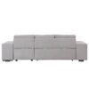 Pull Out Sleeper Sofa Reversible L-Shape 3 Seat Sectional Couch With Storage Chaise And 2 Stools For Living Room Furniture Set - Gray - Image 22