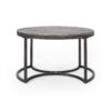 Icebergs - 3 Piece Coffee Table Set With Wood Top And Iron Base - Black / Gray - Image 7