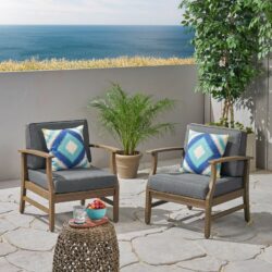 Perla - Club Chairs (Set of 2) - Dark Gray