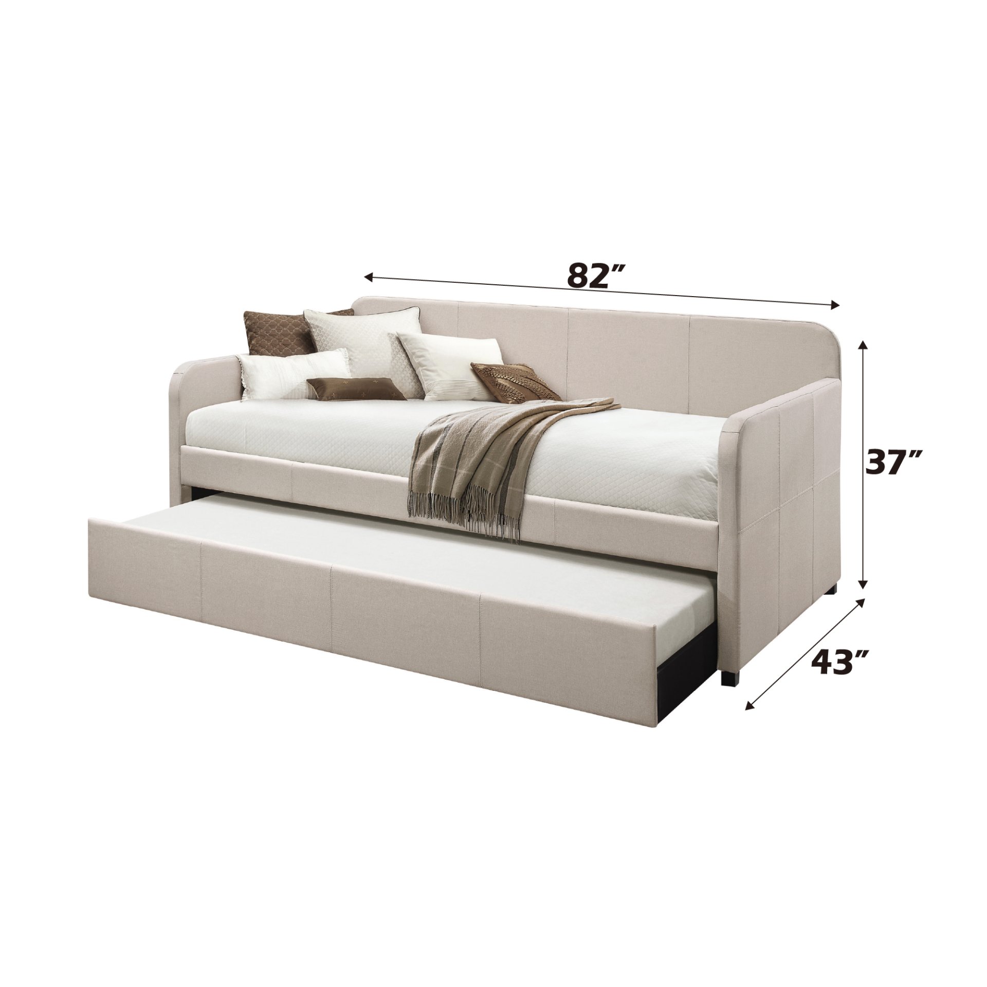 Jagger - Twin Daybed With Trundle - Fog - Image 2