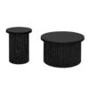 Coffee Table (Set of 2), Round Coffee Table, Modern Side Tables Accent End Table For Living Room - Black - Image 7