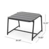 Modern Outdoor Iron Conrad Side Table - Matte Black - Image 3