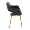 Margarite - Contemporary Dining / Chair (Set of 2) - Gold / Black - Image 3
