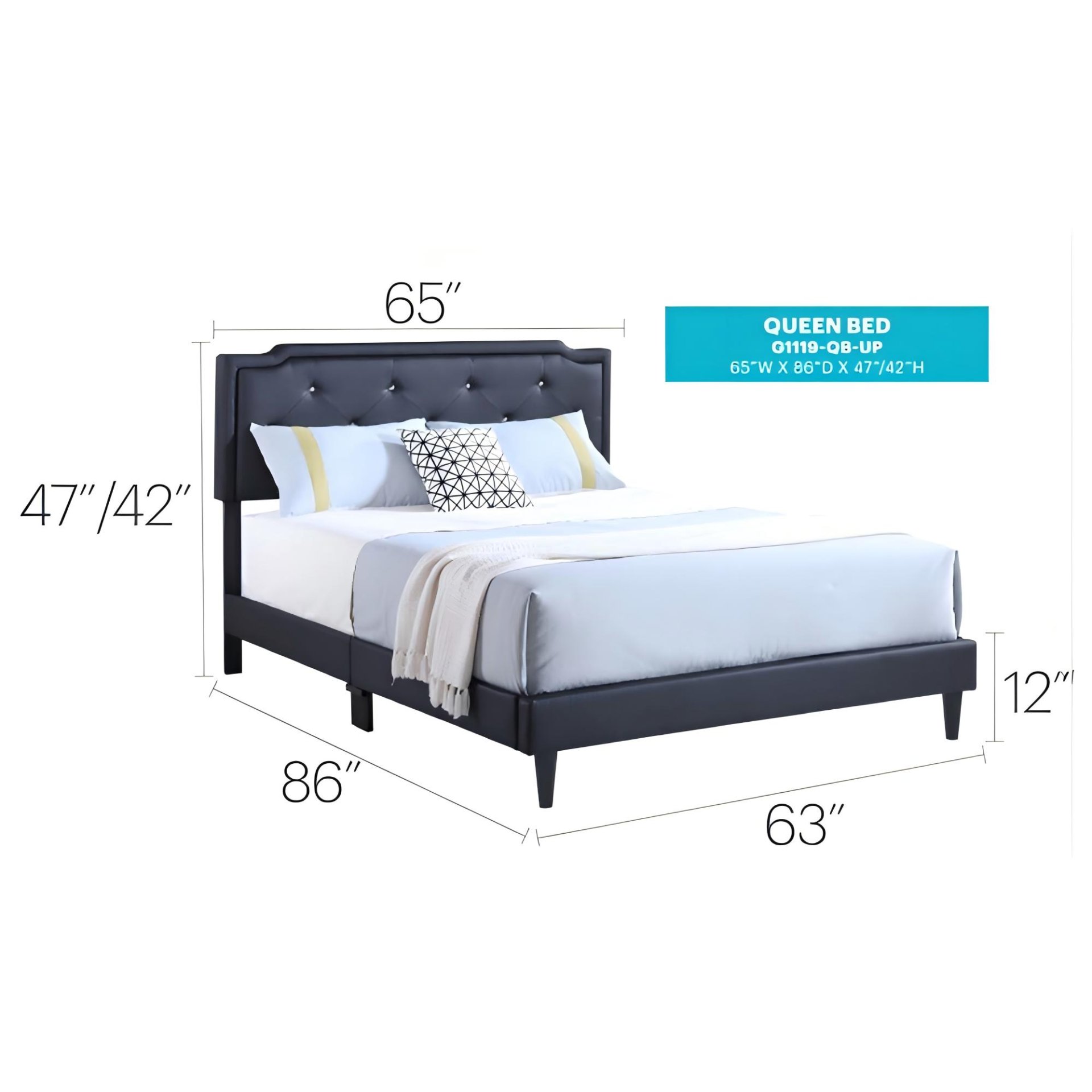 Deb - Queen Bed For Modern Bedrooms - Black - Image 3