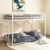 Adam - Twin Over Twin Metal Bunk Bed - White - Image 4