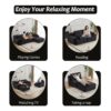 Compressed Sofa, Large Sectional Couches For Living Room - Black - Image 7