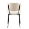Boucle Dining Chairs, Modern Dining Room Chairs With Black Metal Legs, Armless Kitchen Chair For Dining Room, Living Room (Set of 4) - Beige - Image 9
