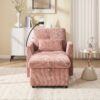 Multifunctional Lazy Person Sofa Recliner With Storage Backrest And Cell Phone Bracket For Living Room And Bedroom - Pink - Image 11