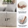 4 Seater Sofa With Chenille Fabric, 30D, 60 Hardness Full Sponge, 4 Pillow For Living Room, Home Furniture Sleeper Sectional Sofa For Apartment - Gray - Image 12