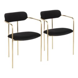 Demi - Contemporary Chair (Set of 2) - Gold / Black