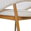 Mirah - Modern Open Barrel Dining Chair - Eggshell White - Image 9
