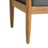 Outdoor Club Chair, Patio Chair With Teak Acacia Wood Frame - Dark Gray - Image 13