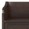 Connaught - Wide Entryway Storage Bench - Chestnut - Image 4