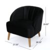 Accent Chair, Club Armchair, Modern Reading Chair - Black - Image 3