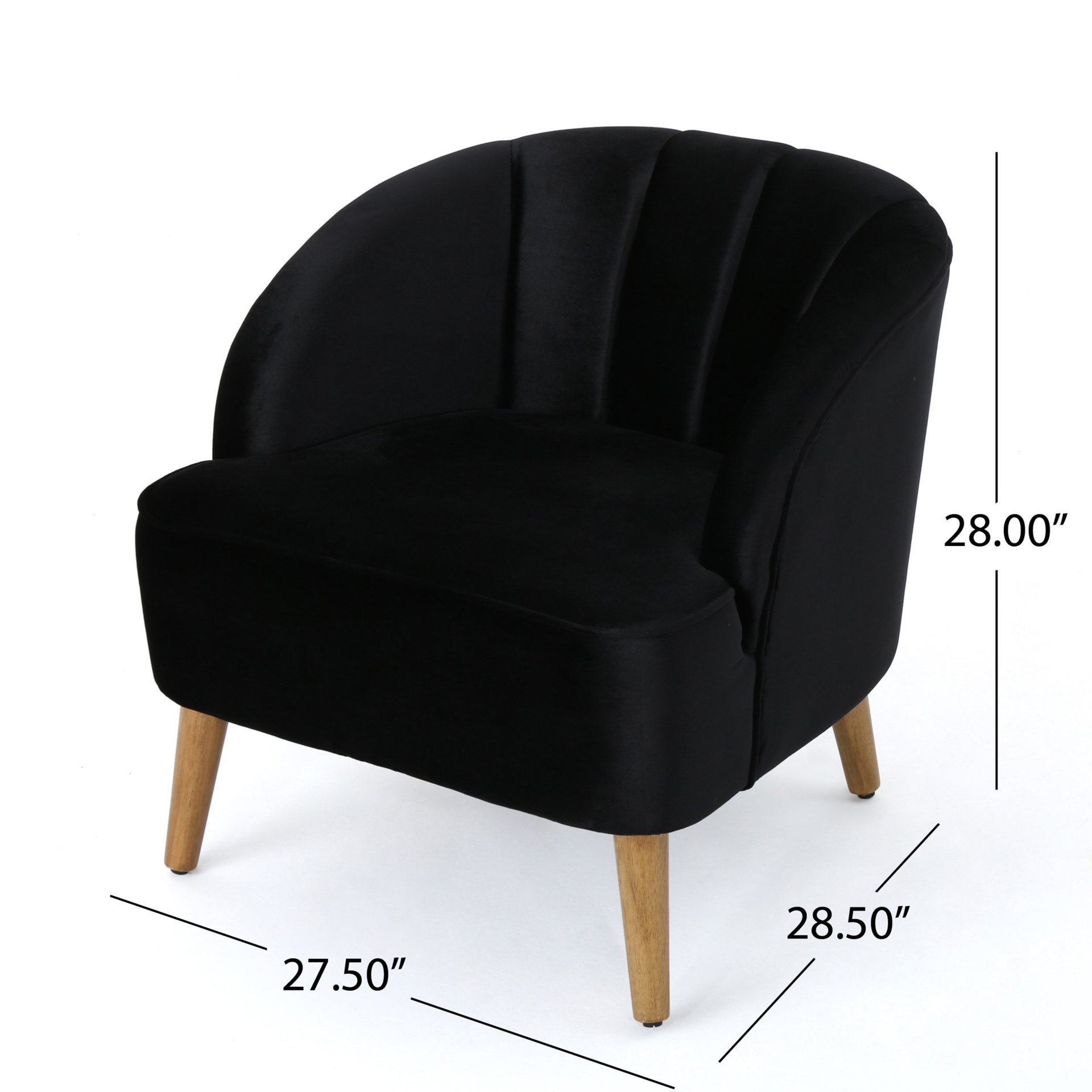 Accent Chair, Club Armchair, Modern Reading Chair - Black - Image 3