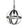 Metal Chandelier, Hanging Light Fixture With Adjustable Chain For Kitchen, Bulb Not Included - Gray - Image 5