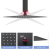 Square Rainfall Shower Head Wall Or Ceiling Mounted, Modern Bathroom Fixture - Matte Black - Image 9