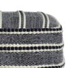 Corrie - Square Woven Outdoor / Indoor Pouf - Navy / White - Image 2
