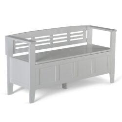Adams - Entryway Storage Bench - White