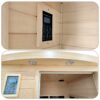Low Emf Front Door With Heating Panel 2 Person Hemlock Far Infrared Indoor Suana Room - Natural - Image 12