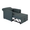 Convertible Pull Out Sofa Bed, 3 In 1 Convertible Sleeper Chair Adjustable Backrest With Thicked Cushions, Multi - Functional Linen Armchair For Living Room, Bedroom, Apartment, Office - Gray - Image 12