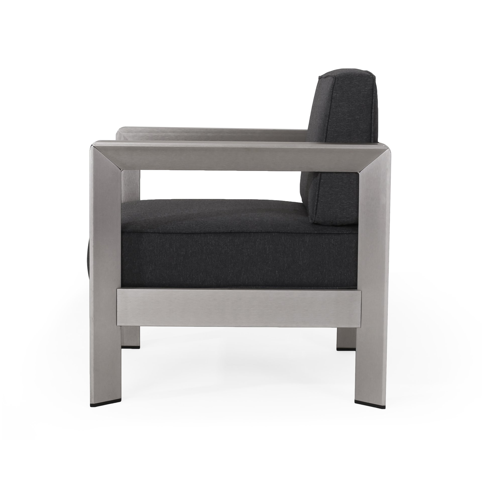 Aviara - Luxurious Outdoor Club Chair Low Profile Deep Seating - Silver - Image 9