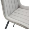 Ergonomic Dining Chair (Set of 4) With Extended Seat Cushion, Metal Legs - Black / Gray - Image 17