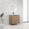Modern 30" Freestanding Bathroom Vanity With Resin Sink & Soft Close Cabinet Doors - Light Coffee - Image 4