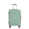 5 Piece Set (20"24"28 +A Travel Bag And A Toiletry Bag), Pp Hardshell Carry On Luggage Set With Tsa Lock Carry On Suitcase Luggage Durable Suitcase - Green - Image 20