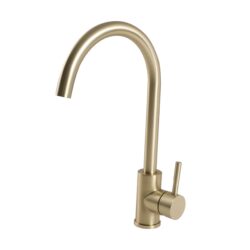 Modern Kitchen Sink Faucet With Single Handle Stainless Steel - Gold