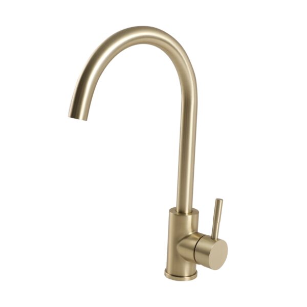 Modern Kitchen Sink Faucet With Single Handle Stainless Steel - Gold