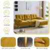 Modern L Shaped Sectional Sofa For Living Room Or Bedroom - Yellow - Image 4