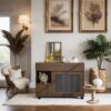 Furniture Style Multi Use Cat Litter Box House With Storage - Walnut - Image 8