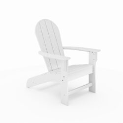 Adirondack Chair Premium HDPE Poly Lumber For Pool, Patio, And Garden Elegance - White