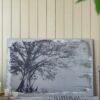 Large Arboreal Shelter Canvas Art Print, Traditional Style Floral Wall Art, Home Decor Accent Piece - Gray / White Matte - Image 6