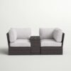 Outdoor Loveseat With Cushions, Ready To Use - Espresso - Image 5
