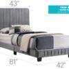 Lodi - Twin Bed - Gray - Image 5