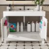 43" Bathroom Vanity, Multi Functional Cabinet With Doors And Drawer - White - Image 10