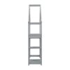 House-Shaped Wooden Writing Desk, Kids Study Table, Bookshelf & Toy Storage - Gray - Image 14