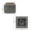 Modern Iron Square Fire Pit With 50, 000 Btu Output - Stone Gray - Image 3