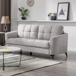 Callie - Woven Fabric Sofa - Light Gray