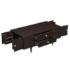 Modern Rectangle Coffee Table With Four Drawers, Wood Coffee Table With Metal Handles And Four Solid Wood Legs For Living Room - Brown - Image 14