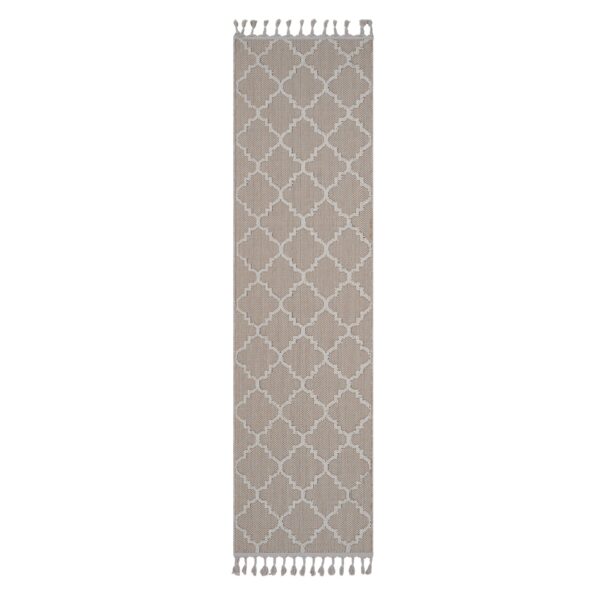 Guros - 2' X 8' Trellis Indoor / Outdoor Area Rug - Ivory