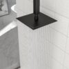 8" Square Rain Shower Head, Ceiling / Wall Mount Stainless Steel Bath Fixture - Matte Black - Image 4