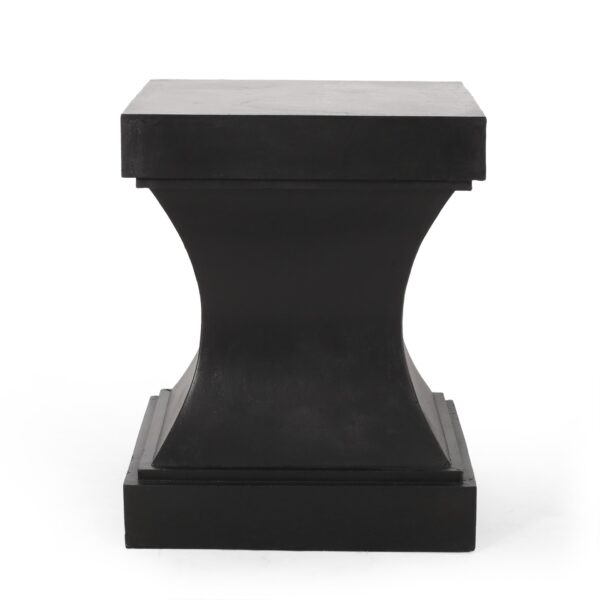 Modern Athena Side Table With Pedestal Design - Black